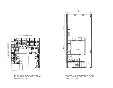 a floor plan of a house with two different plans
